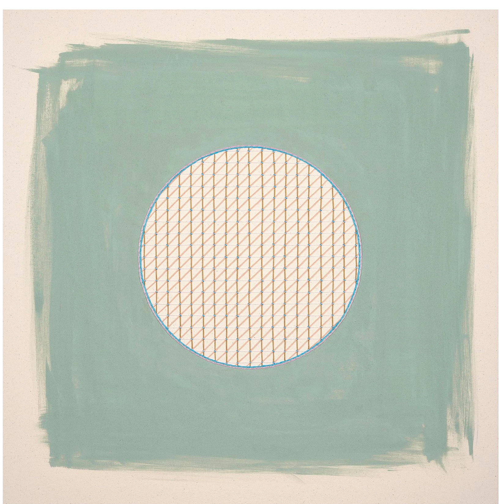 Sage Green Neutral Geometric Abstract Art Print By Emily Keating Snyder | 24 X 24 Unframed Print