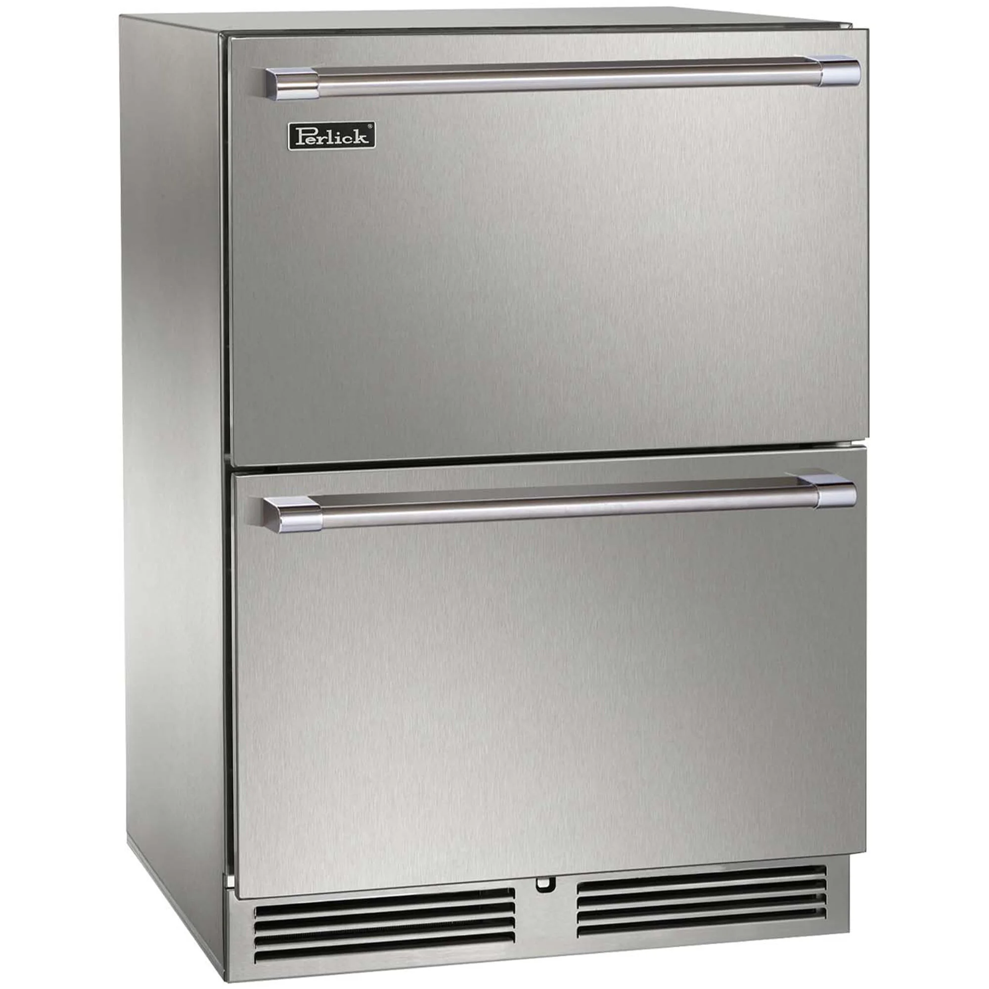 Perlick Signature Series 24 In. 5.2 Cu. Ft. Double Refrigerator Drawers - Stainless Steel