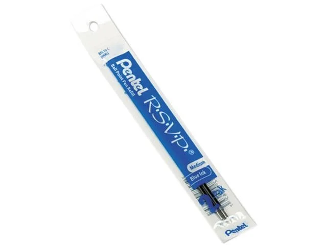 Bkl10-c Refill For R.s.v.p. Ballpoint, Razzle-dazzle, Moonz, Cubix, Med, Blue Ink,2/pack