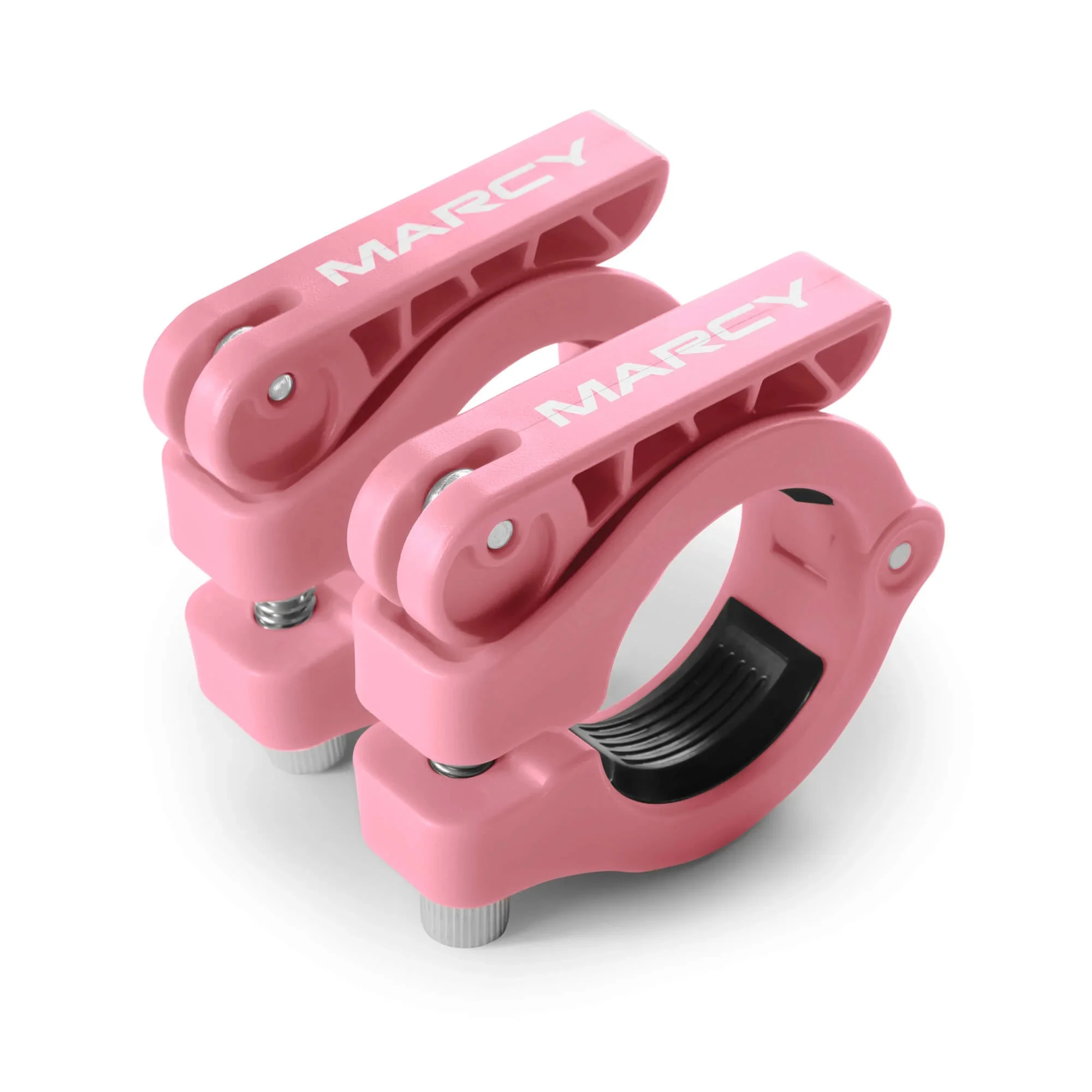 Olympic Barbell Lock Collar Clips To Secure Olympic Weight Plates | Marcy - In Red, Black, Blue, Or Pink - Pink