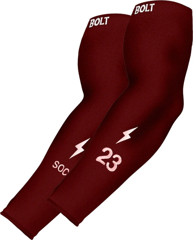 Personalized Graduated Compression Premium Arm Sleeve - Maroon - Lg/xl