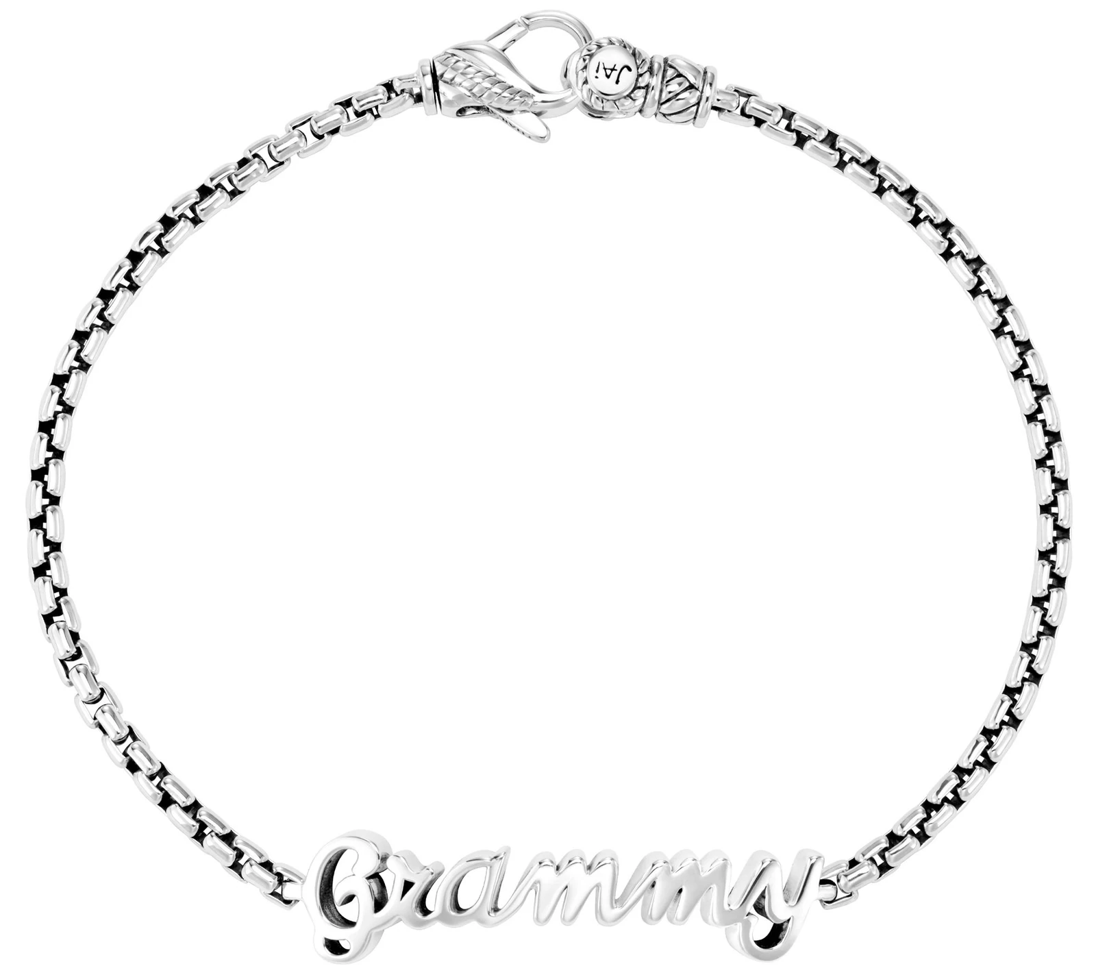 Jai Sterling Silver Grammy 2.7mm Box Chain Bracelet