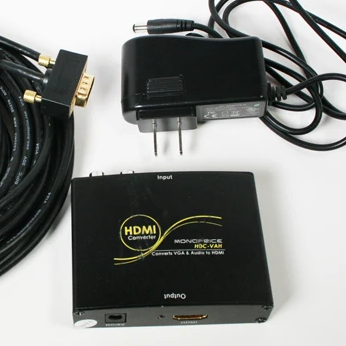Monoprice Hdc-vah Vga To Hdmi Adapter W/power Supply & Vga Cable [used]