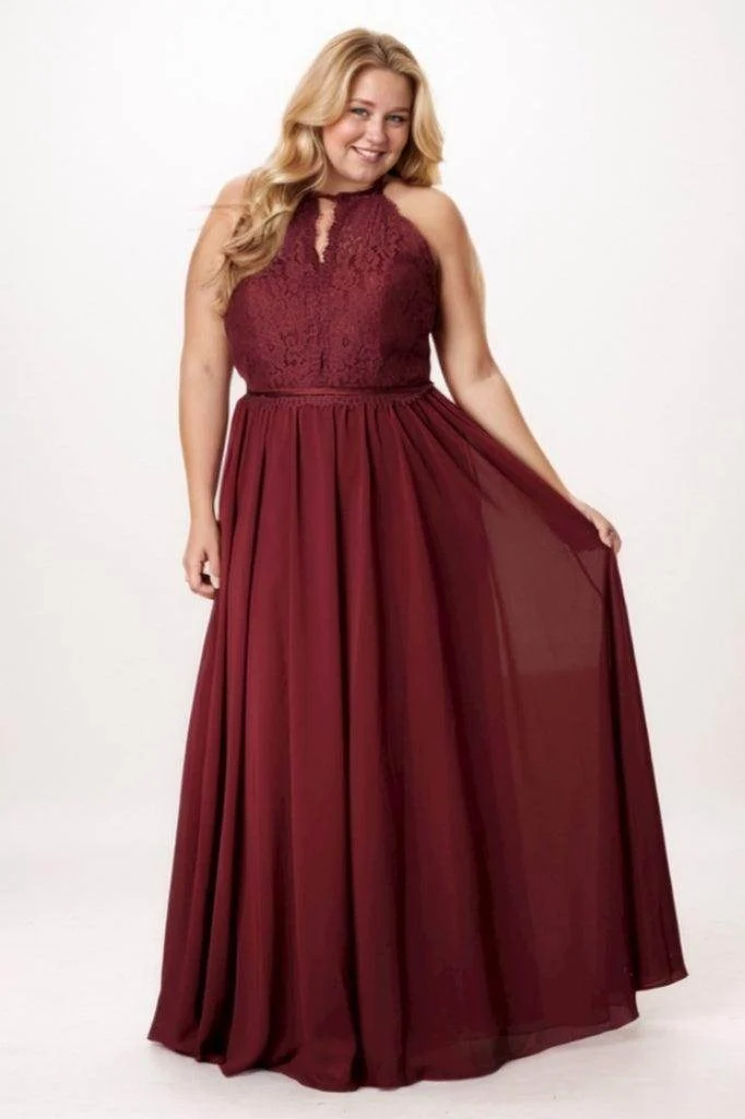 A-line Maxi Chiffon Bridesmaid Dress Cb0783