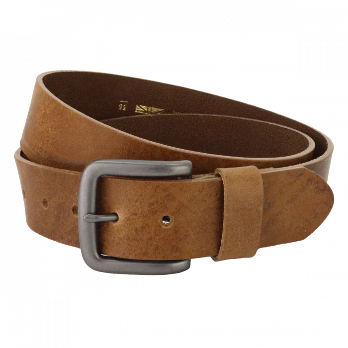 Marden Vintage Leather Jeans Belt - Brown/m/l