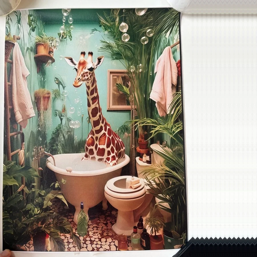 Fantastisk Poster Giraff Badar