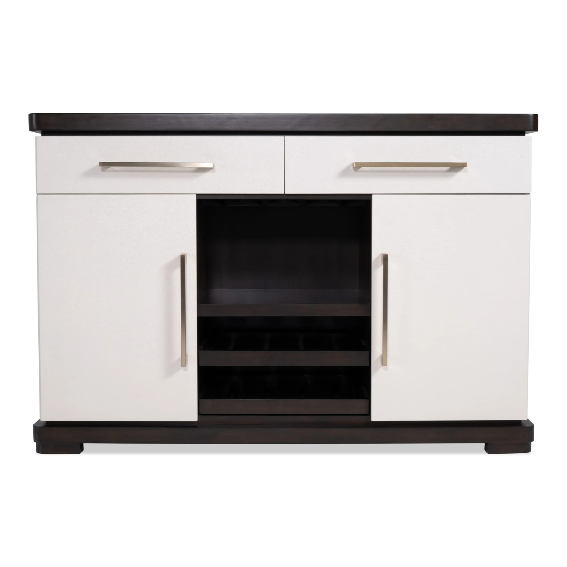 Contempo Espresso & White 2 Drawer Server