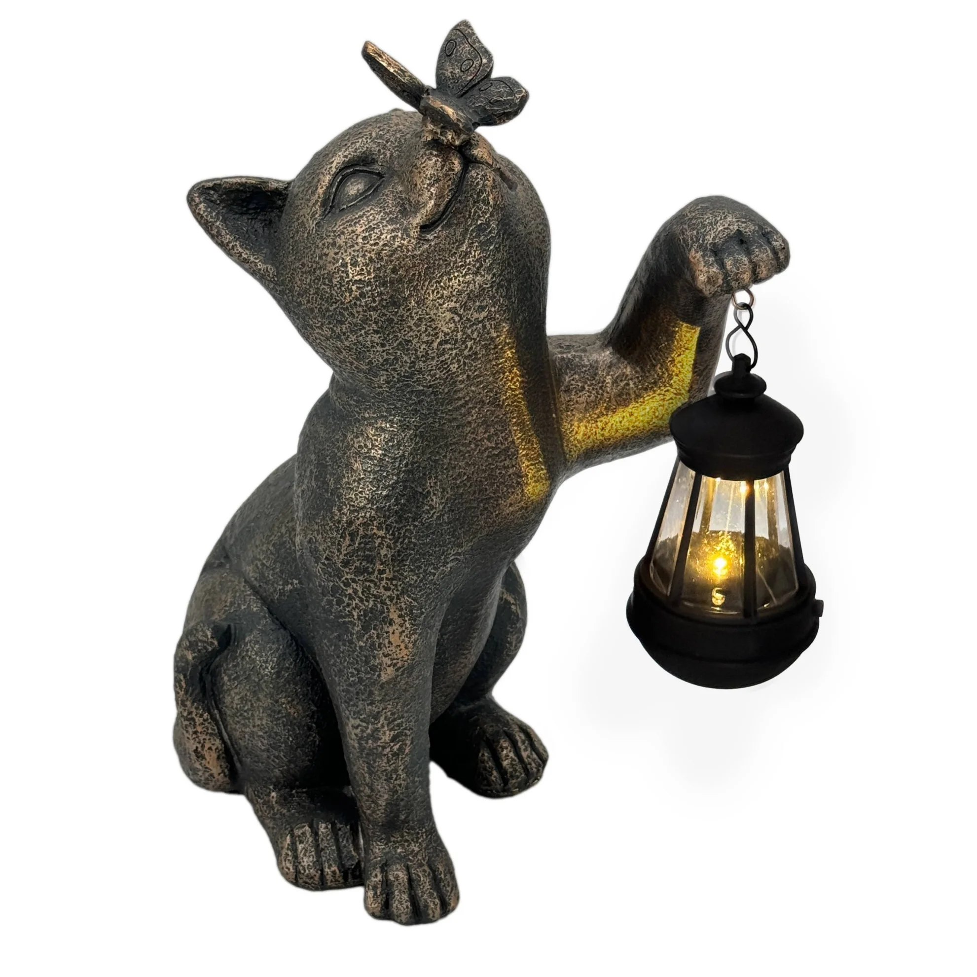 Galt International Solar Led Lantern Cat Statue