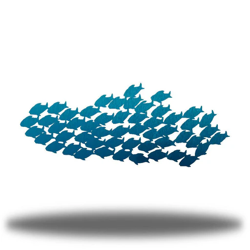 School Of Fish (clearance) - 12"/teal/no