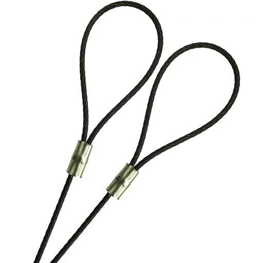 56ft Order To Size 1/4 Galvanized Steel Cable Oxidized Vinyl Coated To 3/16 With Loop Size Made To Order In Usa