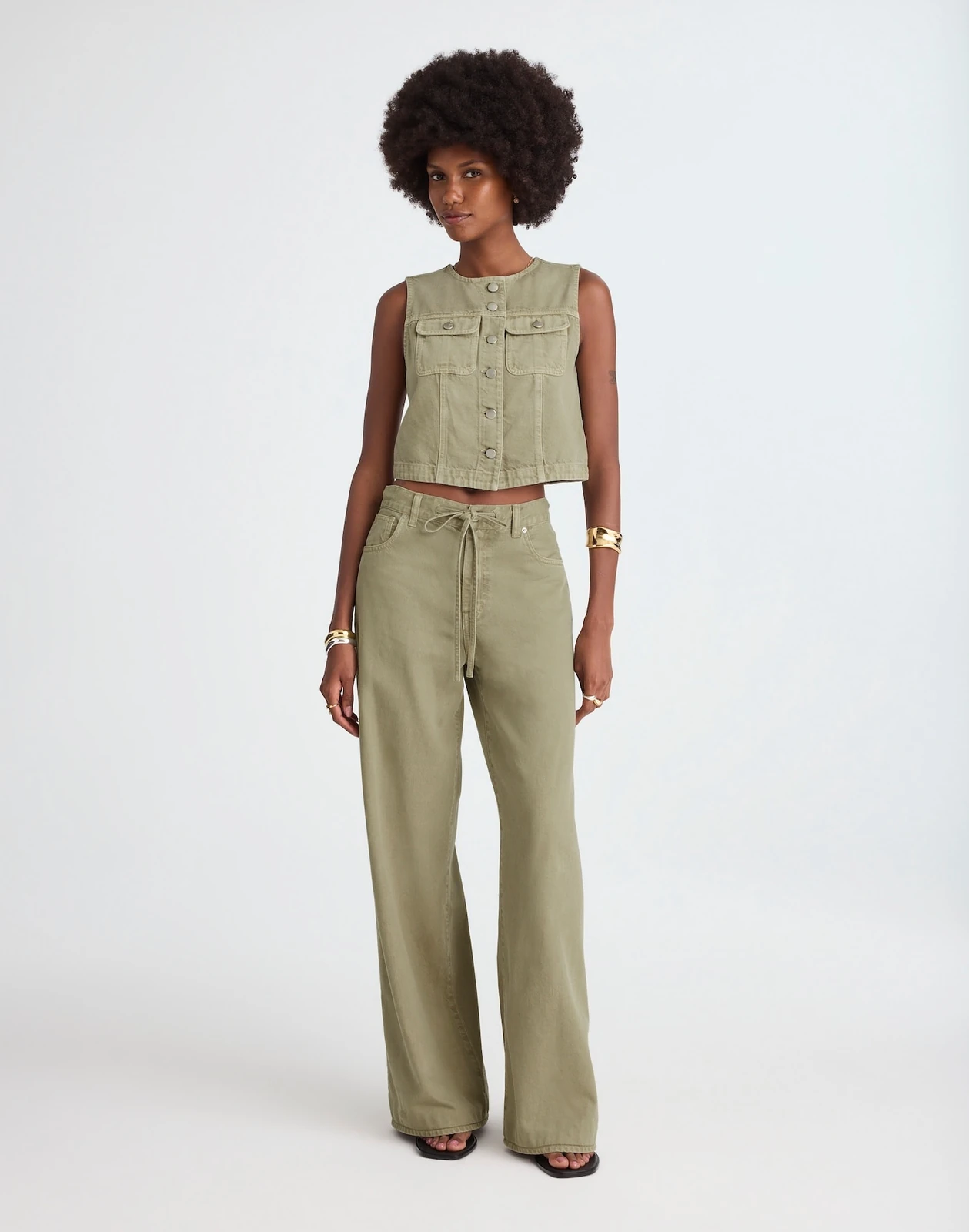 Petite Superwide-leg Jeans In Airy Denim Edition