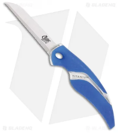 Camillus Cuda Net Fixed Blade Knife Blue (3.25" Bead Blast) 18099