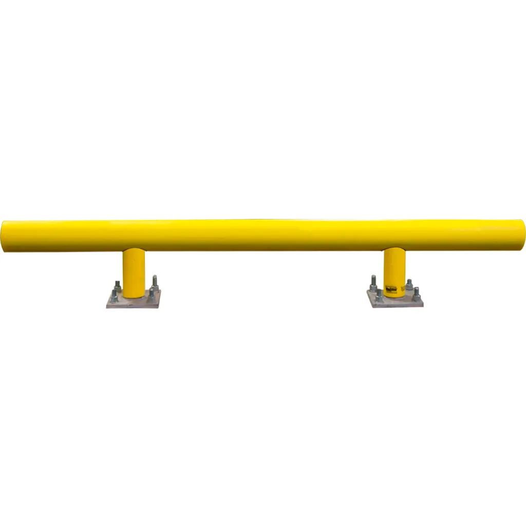 Ideal Shield Heavy Duty One-line Guard Rail Steel & Hdpe Plastic 96l X 14-3/4h Yellow