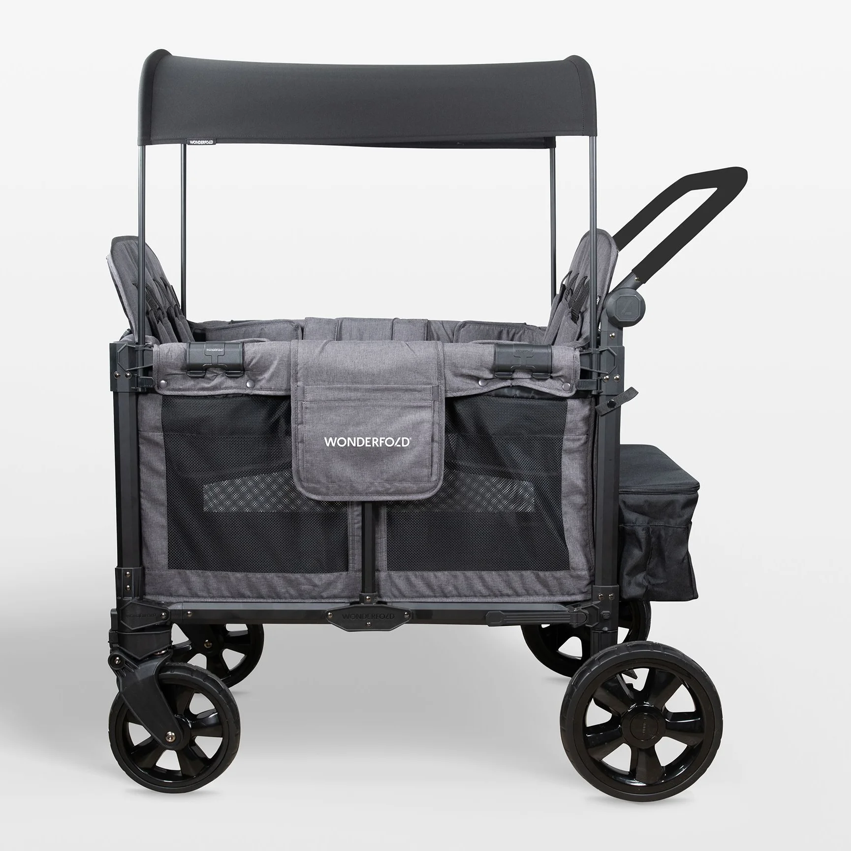 Wonderfold W4 Elite Pro Charcoal Grey Four Seater Kids Stroller Wagon