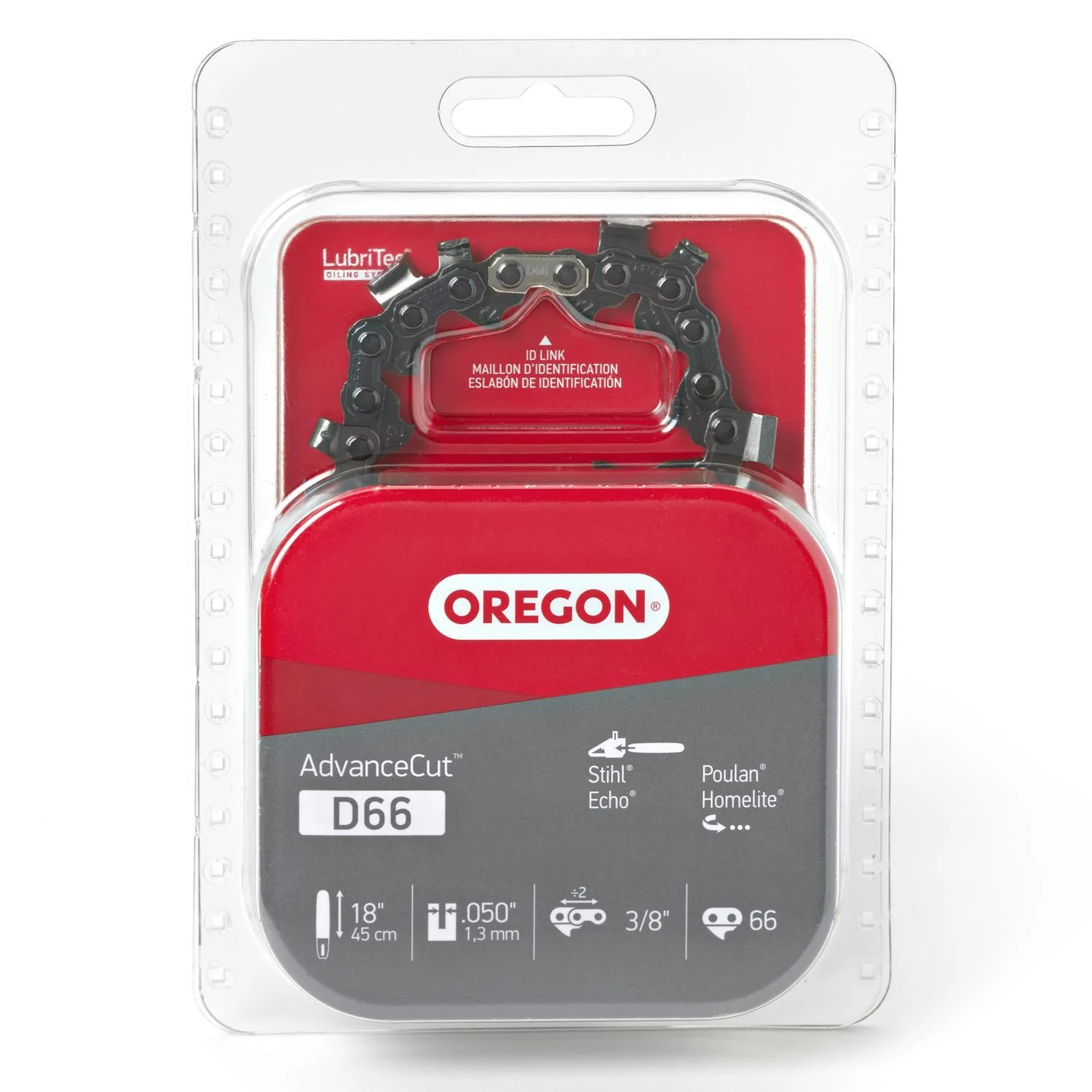 Oregon 18 In. Advancecut Chainsaw Chain, 3/8 In. Pitch, 0.050 In. Gauge, 66 Drive Links, D66