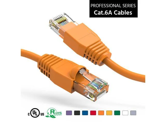 75ft Cat6a Utp Ethernet Network Booted Cable, 24awg 75 Feet Gigabit Lan Network Cable Rj45 High Speed Patch Cable