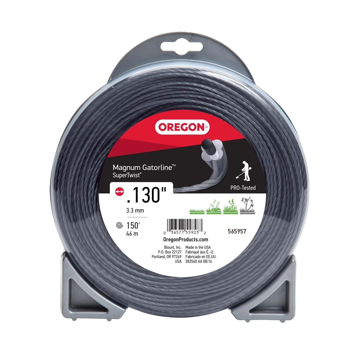 Oregon Magnum Gatorline Supertwist Trimmer Line, 150 Ft. X .130 In. Diameter