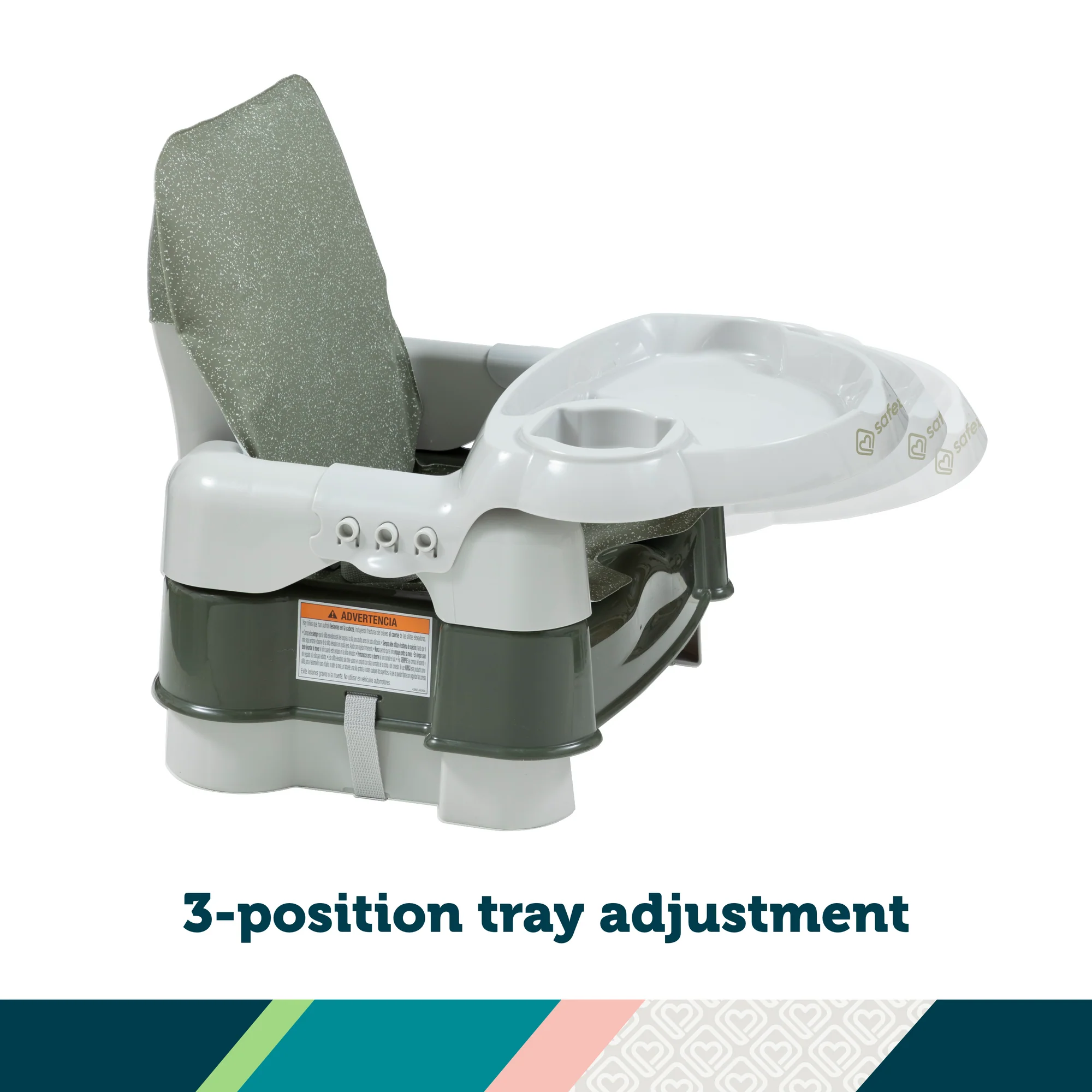Deluxe 5-in-1 Sit, Snack & Go Convertible Booster Seat - Rainbow Arcs