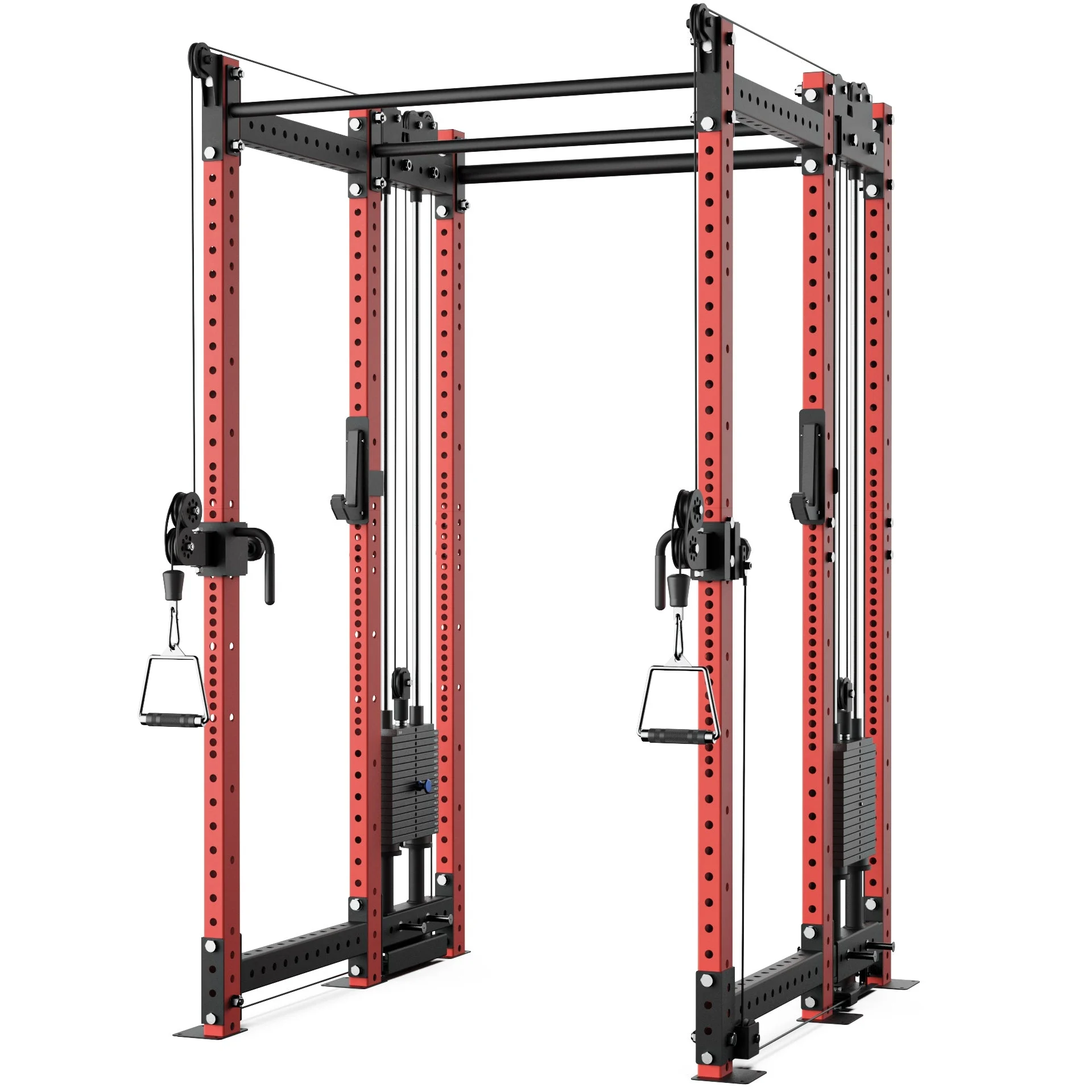 Synergee 2300 Series Power Cage With Synchronized Loaded Cable Cross Overs - Red/24"/16"