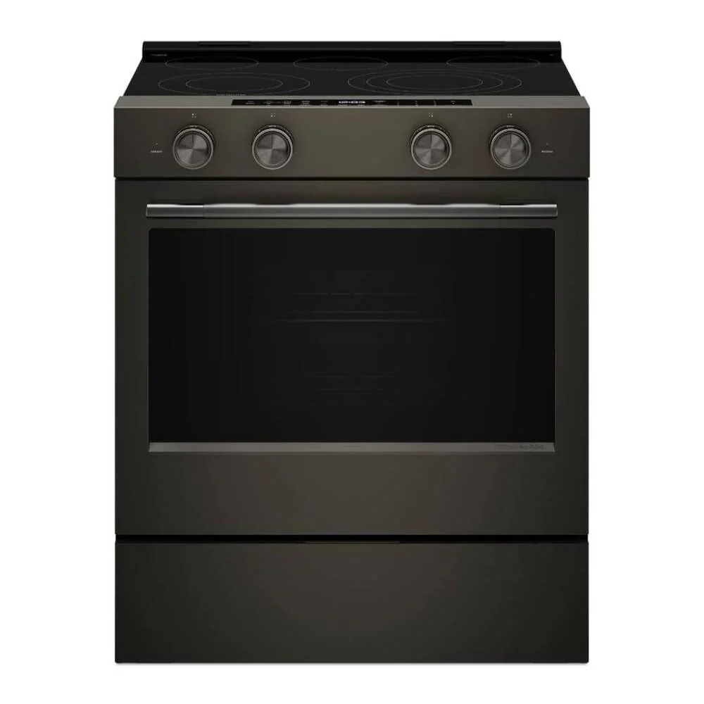 Kitchenaid Kses530sbe Smart 30 Inch Slide-in Electric Range With 5.3 Cu. Ft. Capacity, Two Even-heat Hyper Elements, Convection Cooking Modes, Even-heat True Convection (black Ore)