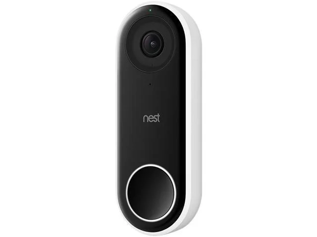Google Nest Hello Wifi Wired Smart Video Doorbell, Black