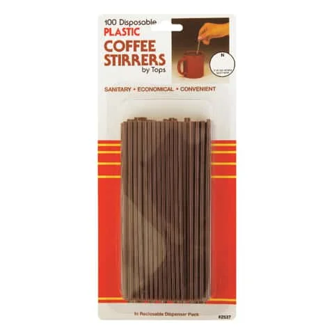 Brown Plastic Coffee Stirrers