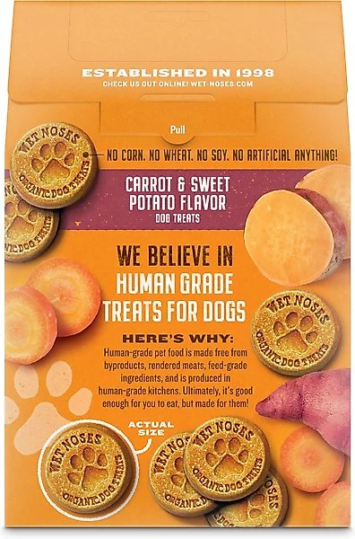Wet Noses Grain-free Carrot & Sweet Potato Flavor Dog Treats, 14-oz Box