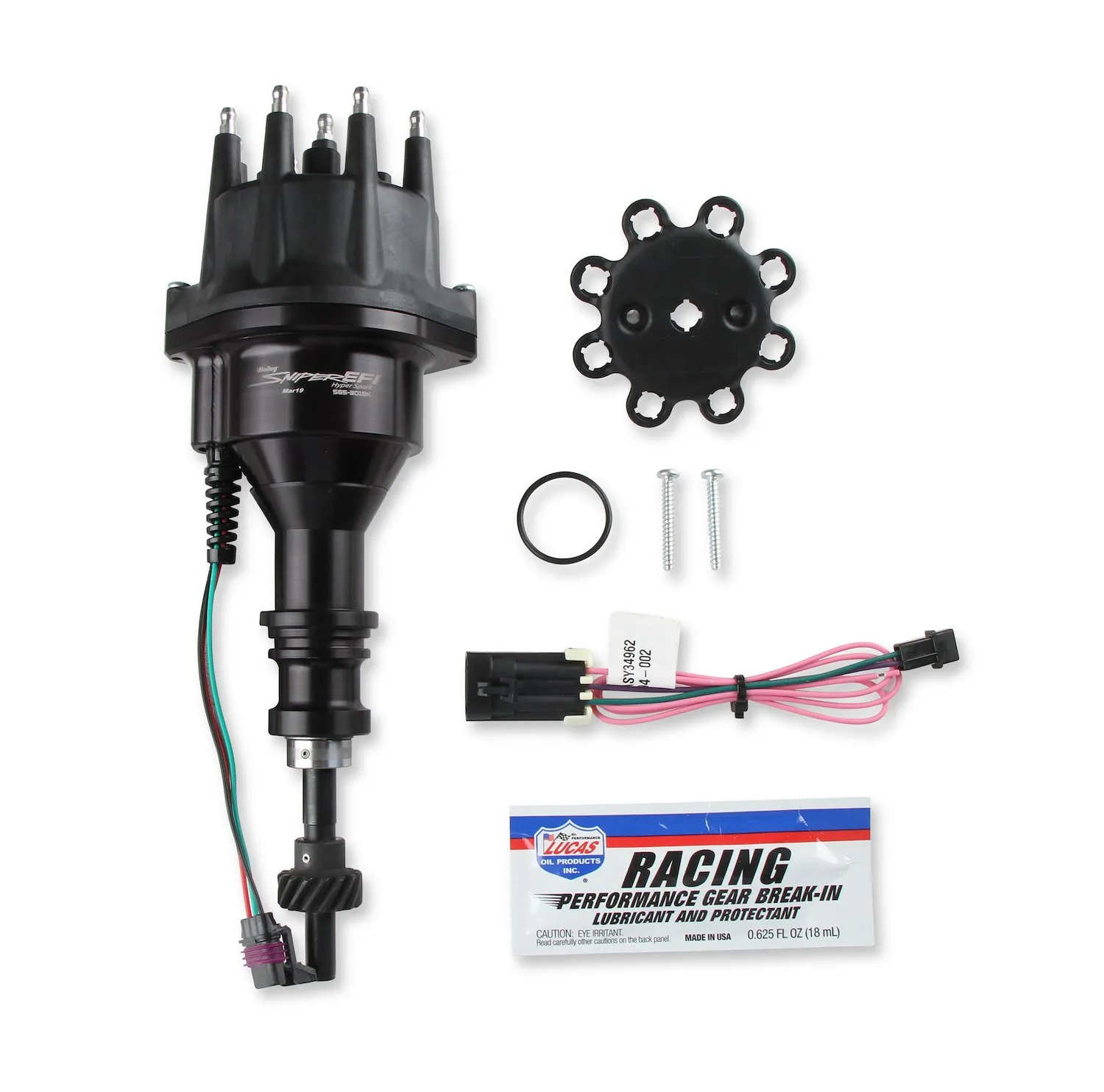 Holley 565-301bk Sniper Efi Hyperspark Distributor Black Ford 260, 289, 302