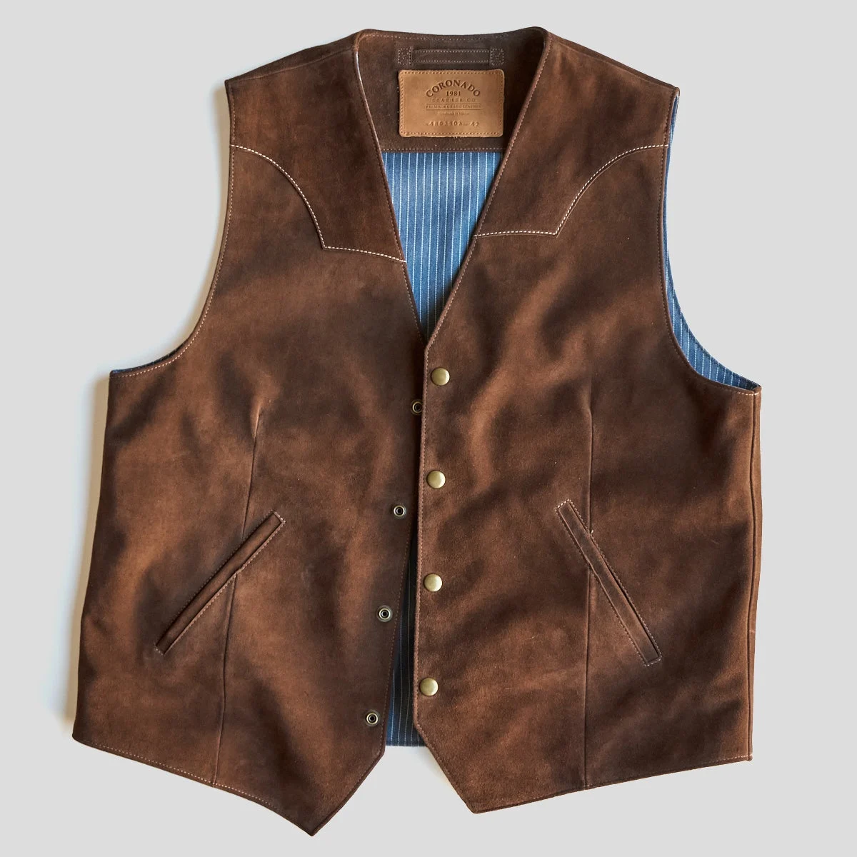 No.480 Fremont Vest | Brown Suede Le - 44