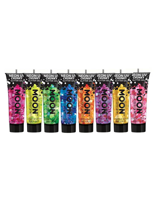 Moon Glow Neon Uv Chunky Glitter Gel - Magenta