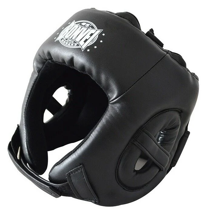 Boxe & Gratuit Combat Tête Protège Adultes Noir Pour Enfants