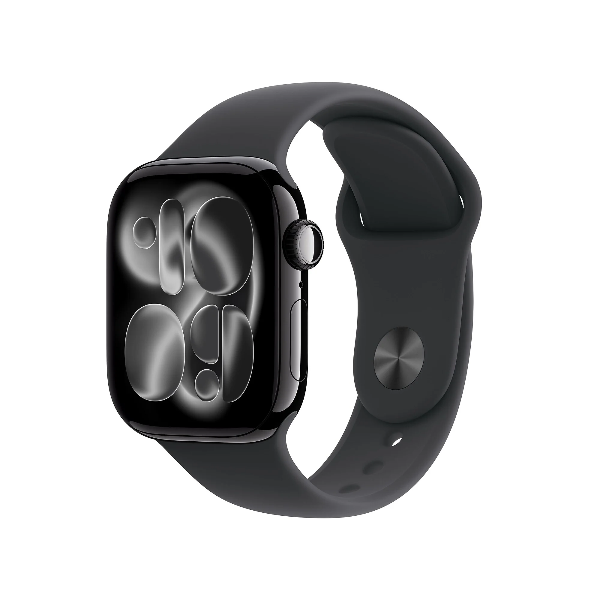 Apple Watch Series 11 Gps Smartwatch, 42mm, Jet Black Aluminum Case With Black Sport Band, Medium/large (mequ4lw/a)