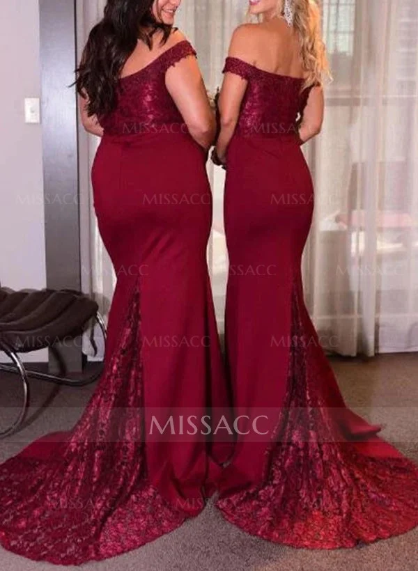 Trumpet/mermaid Elastic Satin Bridesmaid Dresses With Sequins