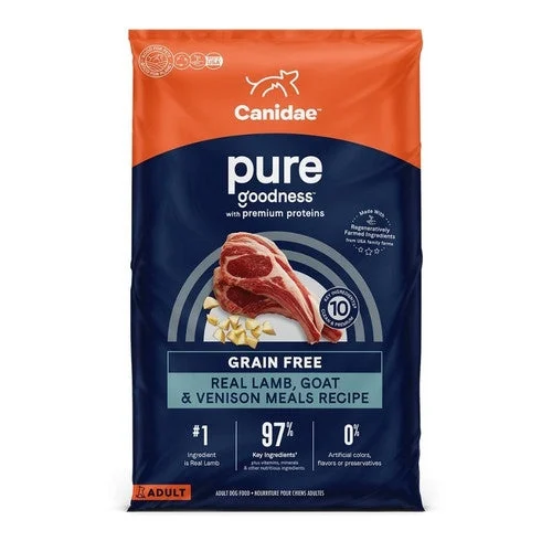 Canidae Pure Grain Free Lid Dry Dog Food Lamb, Goat & Venison Meals, 24 Lb