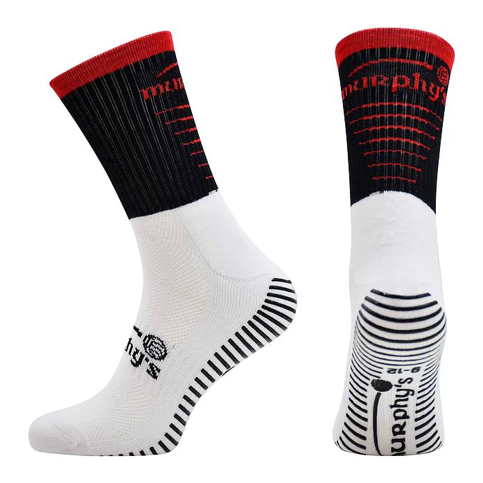 Murphy's Pro Mid Grip Socks Junior - Black/red