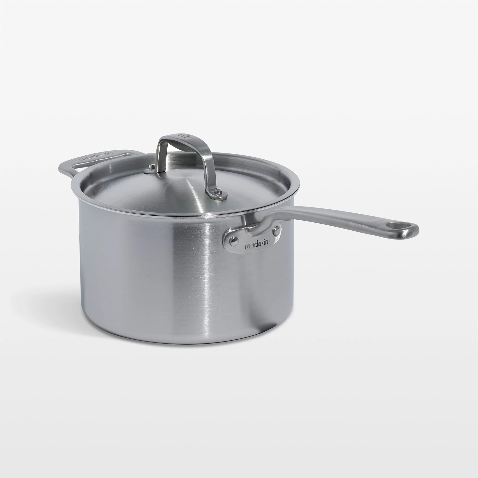 Made In 4-qt. Stainless Clad Saucepan With Stainless Steel Hardware