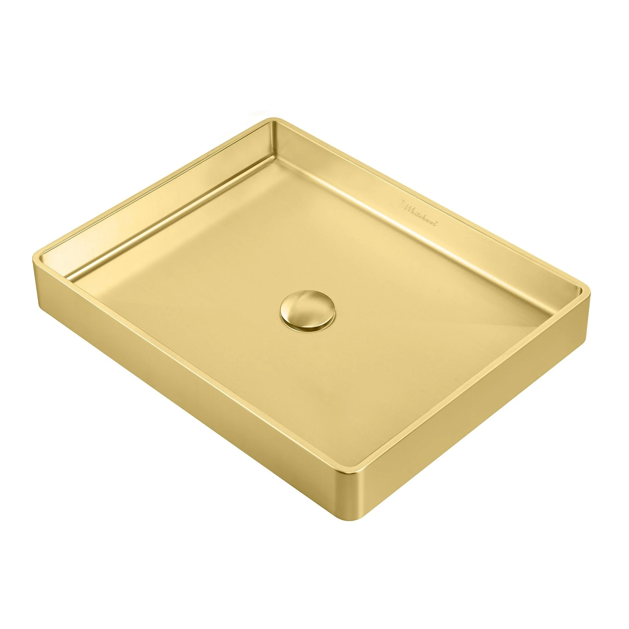 Noah Plus 18 Gauge, Rectangular Above Mount Bath Basin Set - Brass