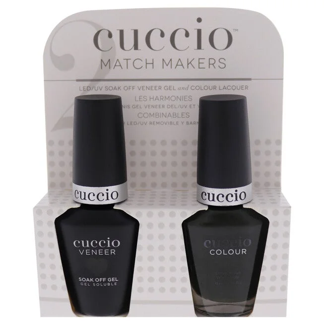 Match Makers Set - Glassgow Nights By Cuccio Colour For Women - 2 Pc 0.44oz Veneer Soak Of Gel Nail Polish, 0.43oz Colour Nail Polish