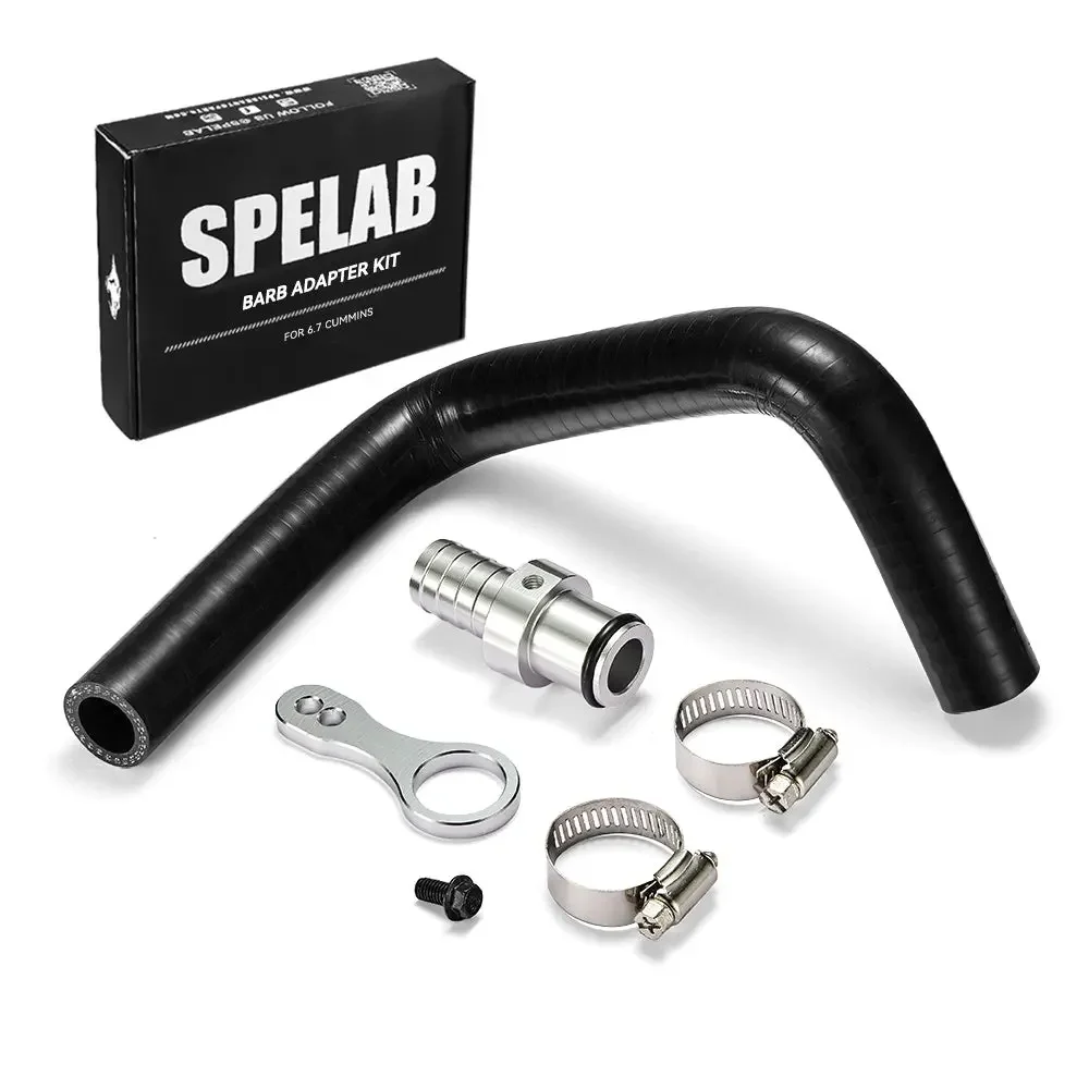 2009-2018 Dodge 6.7l Cummins Coolant Hose Barb Adapter Leaking Repair Kit | Spelab - Barb Adapter Leak Kit (incl. Hose)