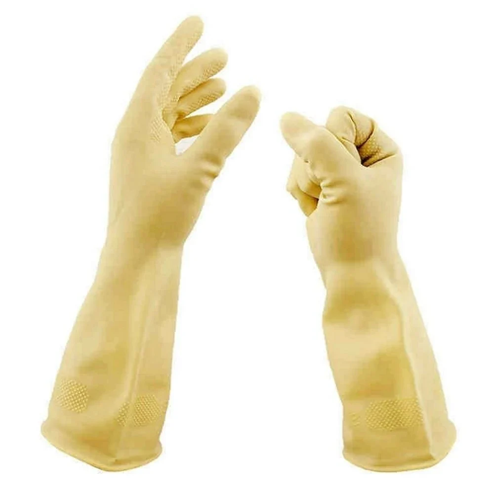 55cm Moyen Épais Acid Et Alcali Résistant Gants En Latex Travail Protection