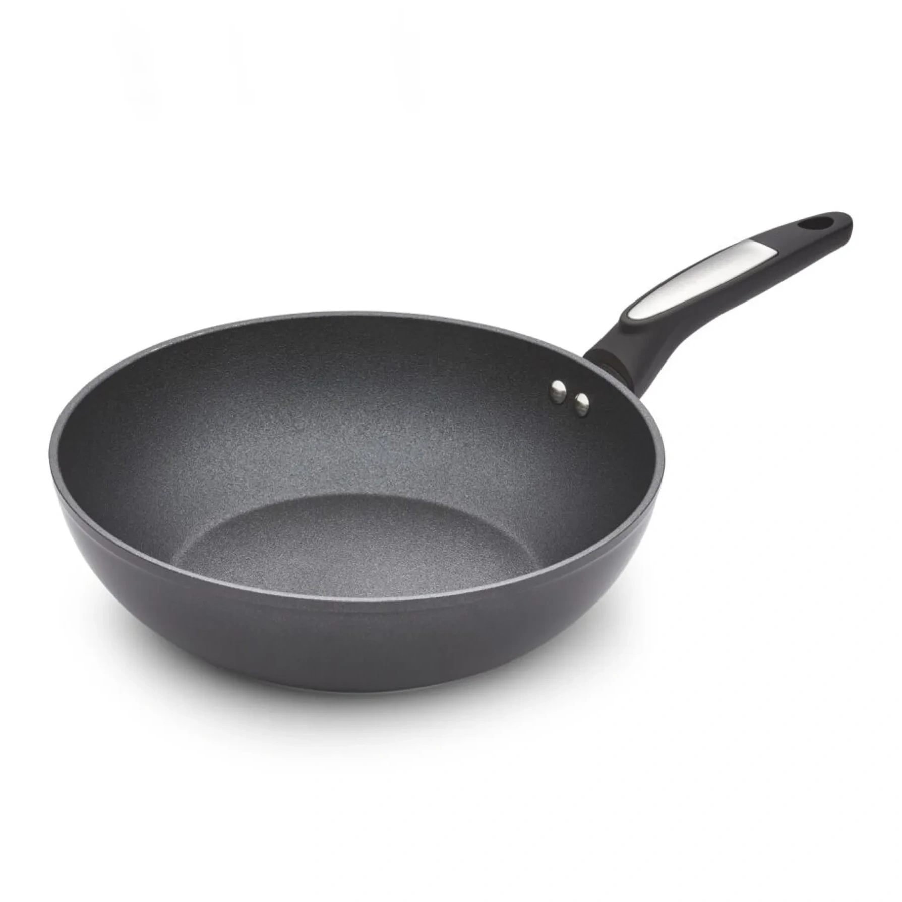 Black Morphy Richards 28cm Forged Aluminium Stir Fry Pan