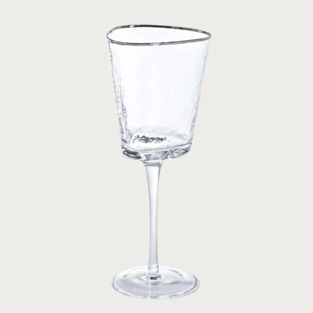 Aperitivo Platinum Rim Wine Glasses (set Of 2)