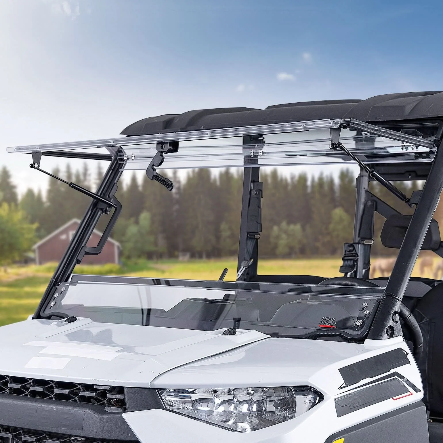 3-in-1 Flip Windshield For Polaris Ranger Xp 900/1000/ Crew Xp 1000 2014-2025