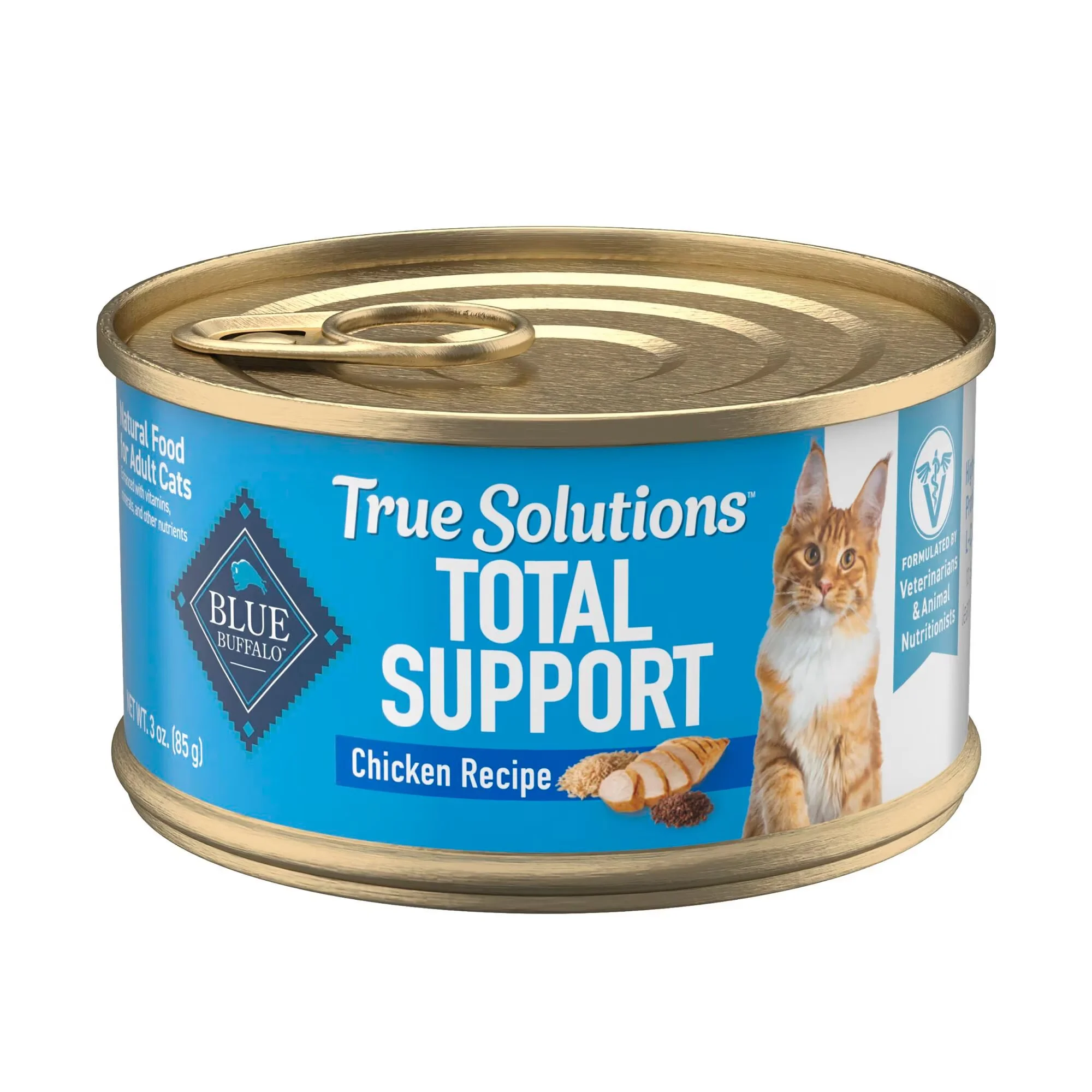 Blue Buffalo True Solutions Natural Indoor Adult Chicken Entree Wet Cat Food, 3-oz Can, Case Of 12