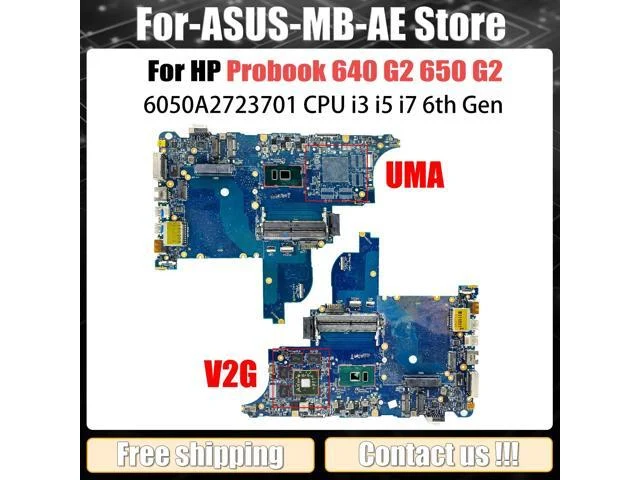Model4(dis V2g I5-6th) For Higerformance Mainboard 6050a2723701 Laptop Motherboard Probook 640 G2 650 G2 Cpu I3 I5 I7 Ed