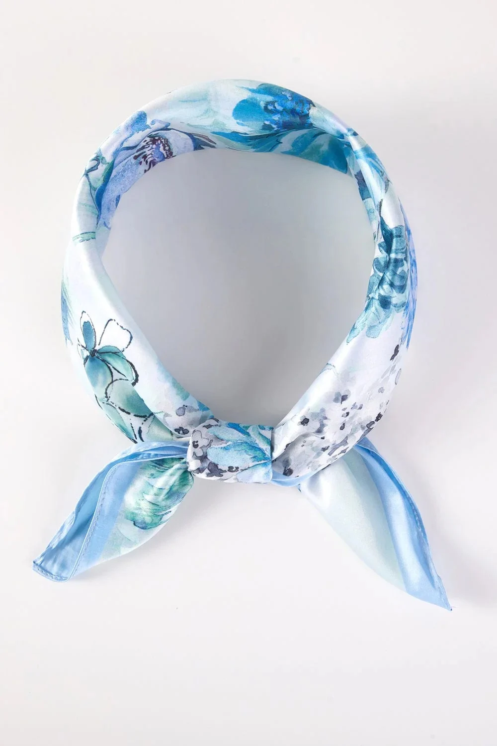 Bs0076 Nelly Floral Bandana - Blue