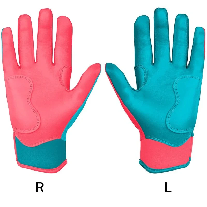 Personalized Max Clark Signature Series Short Cuff Batting Gloves - Pink/teal - M