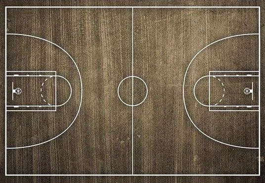 Wood Floor Backdrop Basketball Field Pattern Photography Background - 5(w)*3(h)ft(1.5*1m)