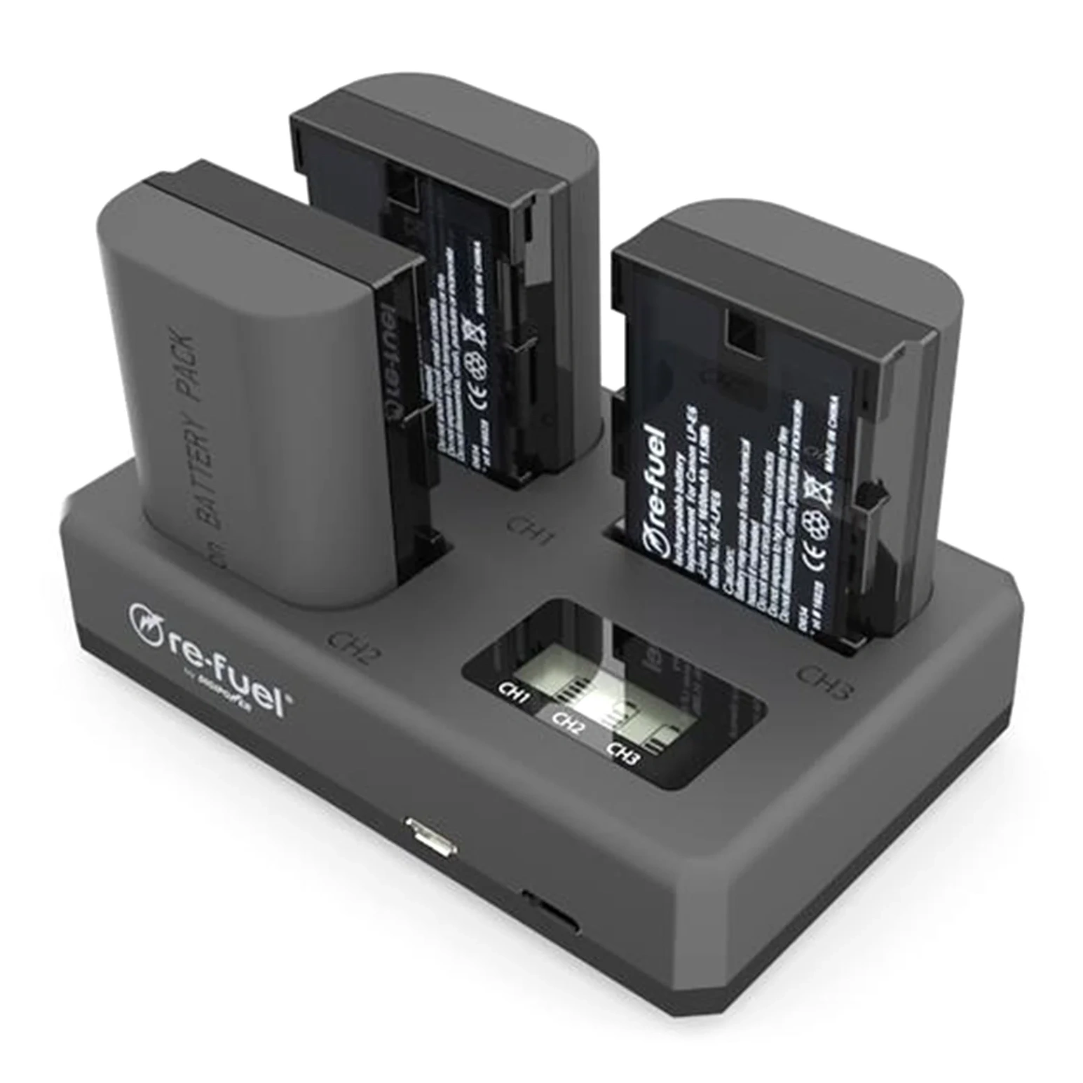 Re-fuel Triple Charger For Canon Lp-e6