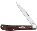 Case 00135 Trapper Slimline 3.25 In Folding Clip Point Plain As-ground Tru-sharp Ss Blade/brown Jigged Synthetic Handle, Knife